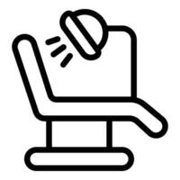 tandheelkundig stoel icoon schets vector. stomatologie kliniek vector