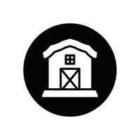 boerderij huis glyph icoon vector