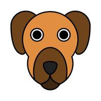 schattige cartoon hond face.vector afbeelding vector