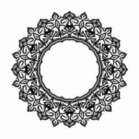 frame in oosterse traditie. gestileerd met henna-tatoeages decoratief patroon voor het decoreren van omslagen voor boek, notebook, kist, tijdschrift, ansichtkaart en map. bloemenmandala in mehndi-stijl. vector