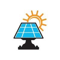 zonne- macht paneel icoon logo vector illustratie ontwerp