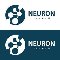 neuron logo gemakkelijk ontwerp netwerk CEL technologie deeltjes sjabloon illustratie vector