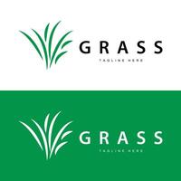 boerderij illustratie groen gras logo ontwerp gemakkelijk natuurlijk gras vector sjabloon