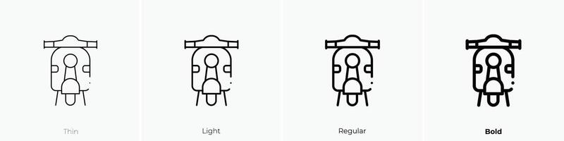 motorfiets icoon. dun, licht, regelmatig en stoutmoedig stijl ontwerp geïsoleerd Aan wit achtergrond vector