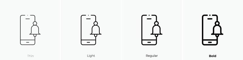 kennisgeving icoon. dun, licht, regelmatig en stoutmoedig stijl ontwerp geïsoleerd Aan wit achtergrond vector