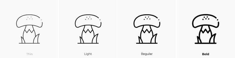 paddestoel icoon. dun, licht, regelmatig en stoutmoedig stijl ontwerp geïsoleerd Aan wit achtergrond vector