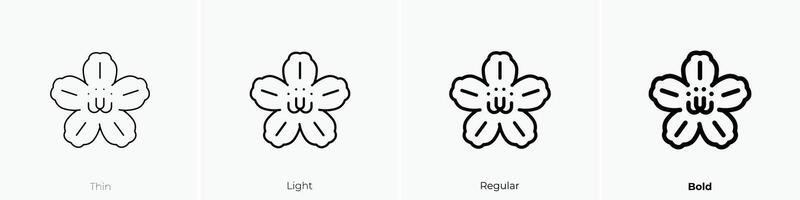 mugunghwa icoon. dun, licht, regelmatig en stoutmoedig stijl ontwerp geïsoleerd Aan wit achtergrond vector