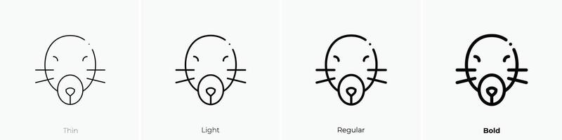 mol icoon. dun, licht, regelmatig en stoutmoedig stijl ontwerp geïsoleerd Aan wit achtergrond vector