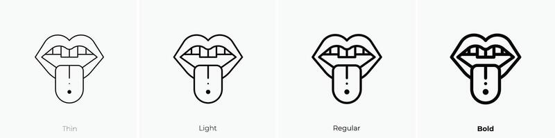 mond icoon. dun, licht, regelmatig en stoutmoedig stijl ontwerp geïsoleerd Aan wit achtergrond vector