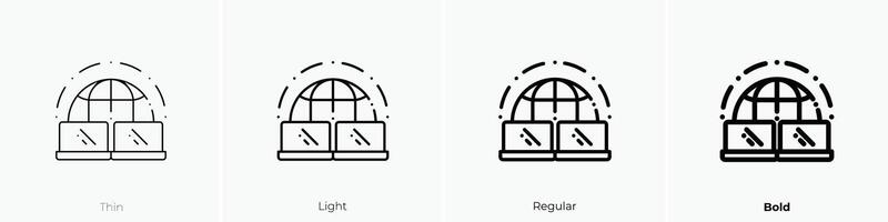 netwerk icoon. dun, licht, regelmatig en stoutmoedig stijl ontwerp geïsoleerd Aan wit achtergrond vector