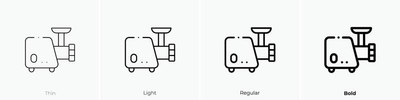 vlees Slijper icoon. dun, licht, regelmatig en stoutmoedig stijl ontwerp geïsoleerd Aan wit achtergrond vector