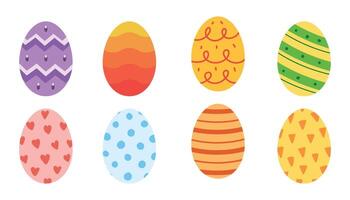 Pasen eieren met verschillend textuur. vlak ontwerp voor illustratie vector