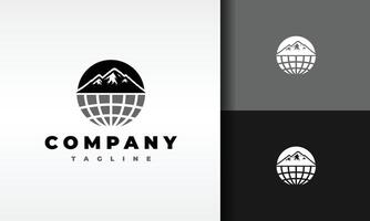 wereld berg logo vector