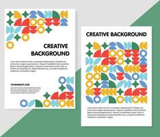 bedrijf presentatie creatief achtergrond. zakelijke modern abstract Hoes geometrie ontwerp elementen, a4 verticaal oriëntatie. modern ontwerp met meetkundig vormen, poster folder brochure Hoes indeling. vector