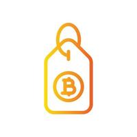 bitcoin tag verloop icoon vector