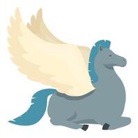 schepsel paard icoon tekenfilm vector. Pegasus dier vector