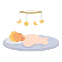 baby slapen icoon tekenfilm vector. schattig zuigeling kom tot rust vector