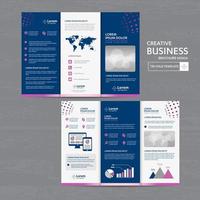 drievoudige brochure mock up achtergrond abstract zakelijk folder flyer vector ontwerp presentatie lay-out a4 formaat