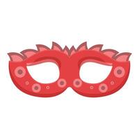 rood kleurrijk carnaval masker icoon tekenfilm vector. viering element vector