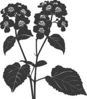 ai gegenereerd silhouet lantana bloem zwart kleur enkel en alleen vector