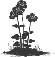 ai gegenereerd silhouet lantana bloem in de grond zwart kleur enkel en alleen vector