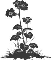 ai gegenereerd silhouet lantana bloem in de grond zwart kleur enkel en alleen vector