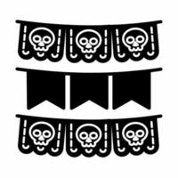 papel picado pictogram black.eps vector