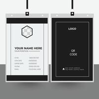 elegant zwart ID kaart kaart ontwerp sjabloon vector