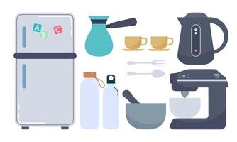reeks van keuken uitrusting icoon logo vector