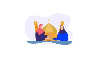 betalen zakat of online zakat toepassing voor Ramadan concept vector