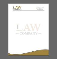 wet of advocaat briefhoofd sjabloon voor afdrukken met logo vector