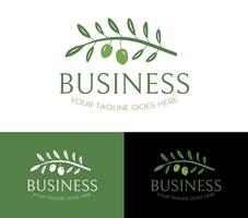 olijf- Afdeling voor olijf- olie en boom logo ontwerp vector