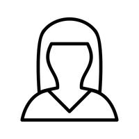 Vrouwelijke avatar pictogram vectorillustratie vector