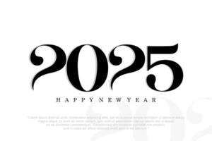 gelukkig nieuw jaar 2025 ontwerp, 2025 logo tekst ontwerp. nieuw jaar viering concept . vector illustratie