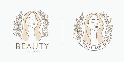 schoonheid vrouw haar- salon logo vector