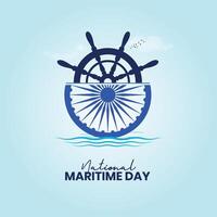 nationaal maritiem dag ontwerp sjabloon, de Indisch marine maritiem ontwerp, benadrukt de belang van Verzending veiligheid, maritiem veiligheid, en marinier milieu speciaal aspect van de werk van imo vector