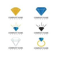 diamant logo sjabloon vector pictogram illustratie ontwerp