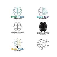 gezondheid hersenen vector illustratie pictogram sjabloonontwerp