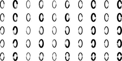 hand- getrokken verticaal ovaal vorm stoutmoedig 50 -5 vector