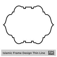 Islamitisch kader ontwerp dun lijn vector