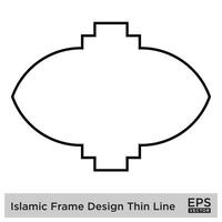 Islamitisch kader ontwerp dun lijn vector