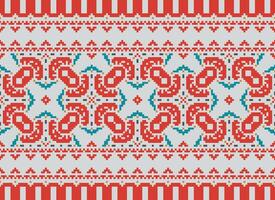 kruis steek. pixel. meetkundig etnisch oosters naadloos patroon traditioneel achtergrond. Azteekse stijl abstract vector illustratie. ontwerp voor textiel, gordijn, tapijt, behang, kleding, omhulsel