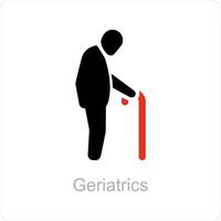 geriatrie en gerontologie icoon concept vector