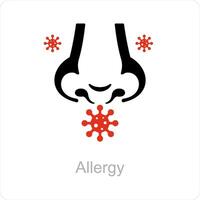 allergie en griep icoon concept vector