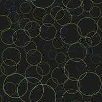 naadloos patroon met groene cirkels en dots van verschillend maten in een chaotisch manier. divers diameter ronde vormen. vector