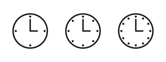 tijdwaarneming apparaten gebruikt naar meten en Scherm de stroom tijd. klokken, uurwerken. vector