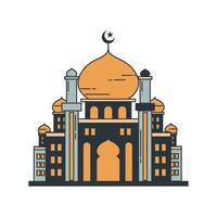 moskee illustratie Ramadhan vector