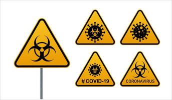 coronavirus waarschuwing zingen vector