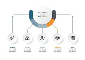 bedrijfsconcept infographic sjabloon met diagram. vector