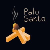 palo santo wierook boom stokjes vector